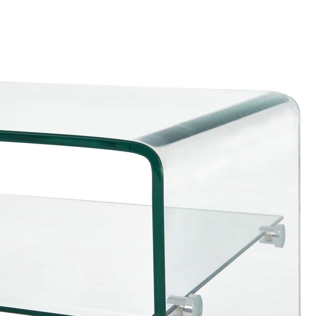 vidaXL Salontafel 98x45x31cm Gehard Glas Transparant - 30% Korting