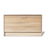 vidaXL Schoenenopbergbank 80x24x45 cm eikenkleurig