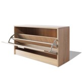 vidaXL Schoenenopbergbank 80x24x45 cm eikenkleurig