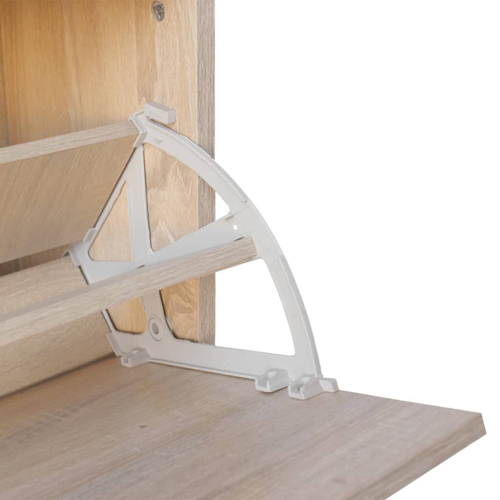 vidaXL Schoenenopbergbank 80x24x45 cm eikenkleurig
