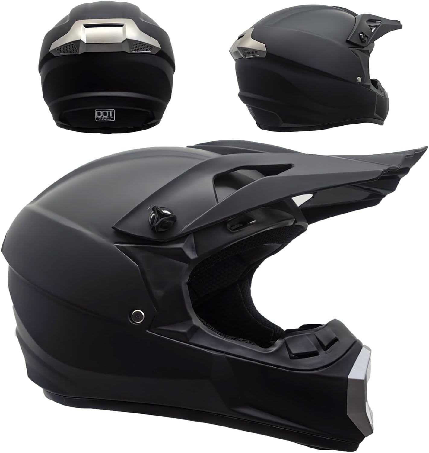 Motorcrosshelm Zwart L (56-57cm) - 34% Korting! Incl. Bril, Handschoenen, Balaclava