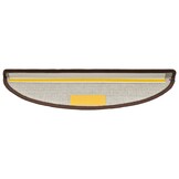 vidaXL Trapmatten 15 st 56x17x3 cm Koffiebruin Halfrond