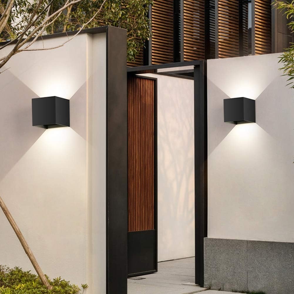 LEDMO 8 stuks led-wandlamp voor buiten, wandlampen voor binnen, 12 W, 4000 K, natuurlijk wit, design, waterdicht IP65