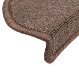 vidaXL Trapmatten 15 st 56x17x3 cm Koffiebruin Halfrond