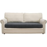 Eismodra Bankovertrek, 2-zits bankhoes, rekbare kussensloop, bankbeschermende bankhoes, elastische hoes voor L-vormige bank, donkergrijs, lengte 95-135 cm (1