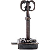 QWORK® 3-delig vintage kastslot, antieke decoratieve sloten met sleutels, voor juwelendoosjes, kasten, laden,53 * 26mm