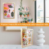 CiciIng 3D Diep Fotolijst A4 Houtkleur met Acryl Glas