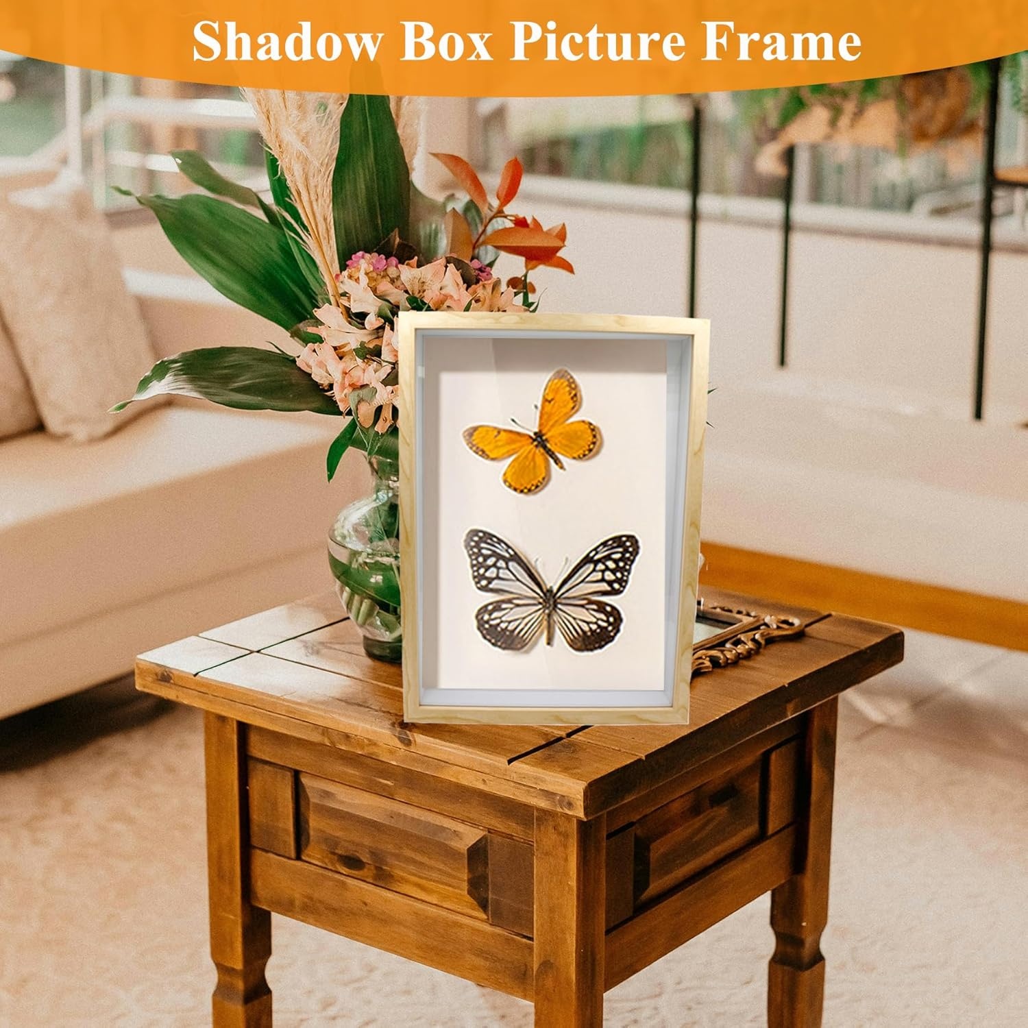 CiciIng 3D Diep Fotolijst A4 Houtkleur met Acryl Glas