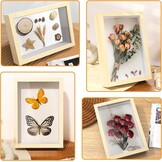 CiciIng 3D Diep Fotolijst A4 Houtkleur met Acryl Glas