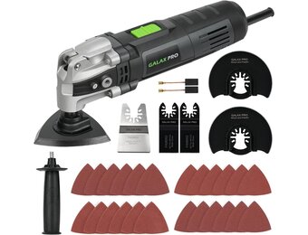 GALAX PRO Multifunctioneel Oscillerend Gereedschap 400 W, 15.000-22.000 tpm oscillerend gereedschap,6 variabele snelheden en 33 accessoires, 4° oscillatiehoek,voor snijden,boren, polijsten