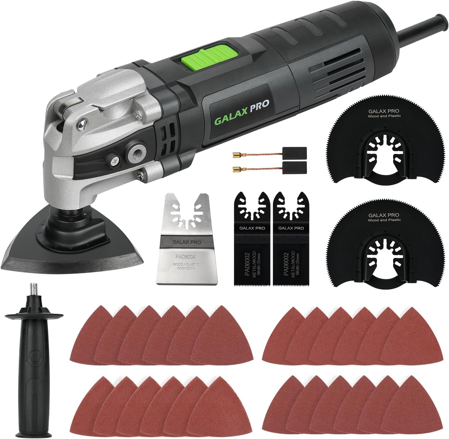 GALAX PRO Multifunctioneel Oscillerend Gereedschap 400 W, 15.000-22.000 tpm oscillerend gereedschap,6 variabele snelheden en 33 accessoires, 4° oscillatiehoek,voor snijden,boren, polijsten