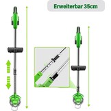 Accu Grasmaaier met Grastrimmer 2x 4.0 Ah Batterijen en Snellader, Groen/Zwart