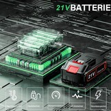 Accu Grasmaaier met Grastrimmer 2x 4.0 Ah Batterijen en Snellader, Groen/Zwart