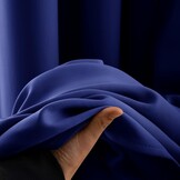 MIULEE 2 gordijnen, ondoorzichtig, zacht, met ogen, geblokkeerd, thermische decoratie, voor slaapkamer, woonkamer, toilet, kantoor, L 117 x H 137 cm, donkerblauw