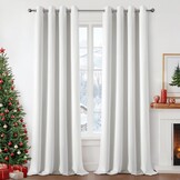 MIULEE 2 gordijnen, ondoorzichtig, zacht, met ogen, geblokkeerd, thermische decoratie, voor slaapkamer, woonkamer, toilet, kantoor, L 117 x H 137 cm, donkerblauw