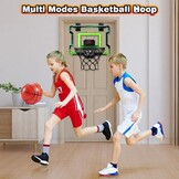 Mini basketbalring voor binnen met elektronisch scorebord, geluid & LED-verlichting - Inclusief 3 ballen en luchtpomp
