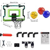 Mini basketbalring voor binnen met elektronisch scorebord, geluid & LED-verlichting - Inclusief 3 ballen en luchtpomp