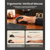 Ergonomische Verticale Muis: Draadloos Oplaadbaar met 28% Korting!