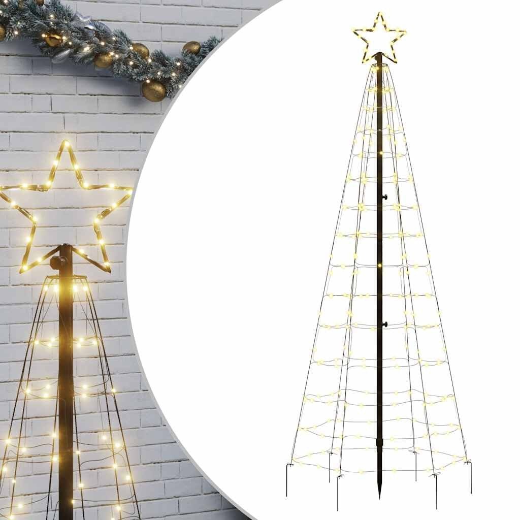 LED-kerstboom warm wit 180 cm met 8 lichteffecten - 75% korting
