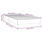 Retouretje: Fluweel Bedframe Donkergrijs 90x200 cm (34% Korting)