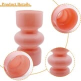 Glazen Vaas Geometrisch Roze 18 cm (52% Korting)