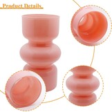 Glazen Vaas Roze Geometrisch 18 cm Hoog - 71% Korting!