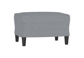 Lichtgrijze Voetenbank van Stof 60x50x41 cm - 46% Korting!