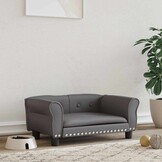 vidaXL Hondenmand Kunstleer Grijs - 70x45x30 cm (34% Korting!)