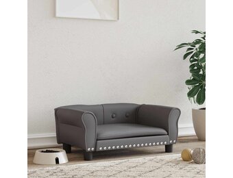 vidaXL Hondenmand Kunstleer Grijs - 70x45x30 cm (34% Korting!)