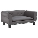 vidaXL Hondenmand Kunstleer Grijs - 70x45x30 cm (34% Korting!)