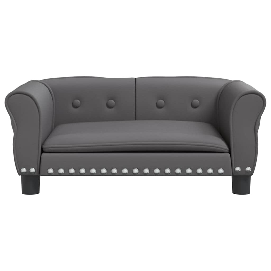 vidaXL Hondenmand Kunstleer Grijs - 70x45x30 cm (34% Korting!)