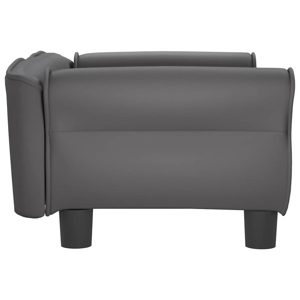 vidaXL Hondenmand Kunstleer Grijs - 70x45x30 cm (34% Korting!)