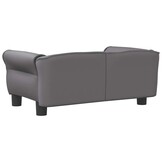 vidaXL Hondenmand Kunstleer Grijs - 70x45x30 cm (34% Korting!)