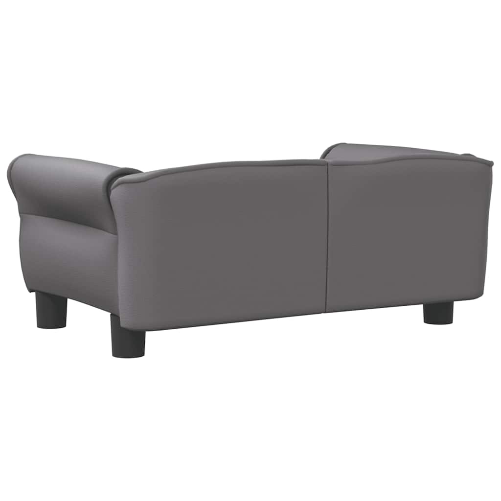 vidaXL Hondenmand Kunstleer Grijs - 70x45x30 cm (34% Korting!)