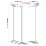 vidaXL Plantenstandaard Wit - 33x33x60 cm - 33% Korting