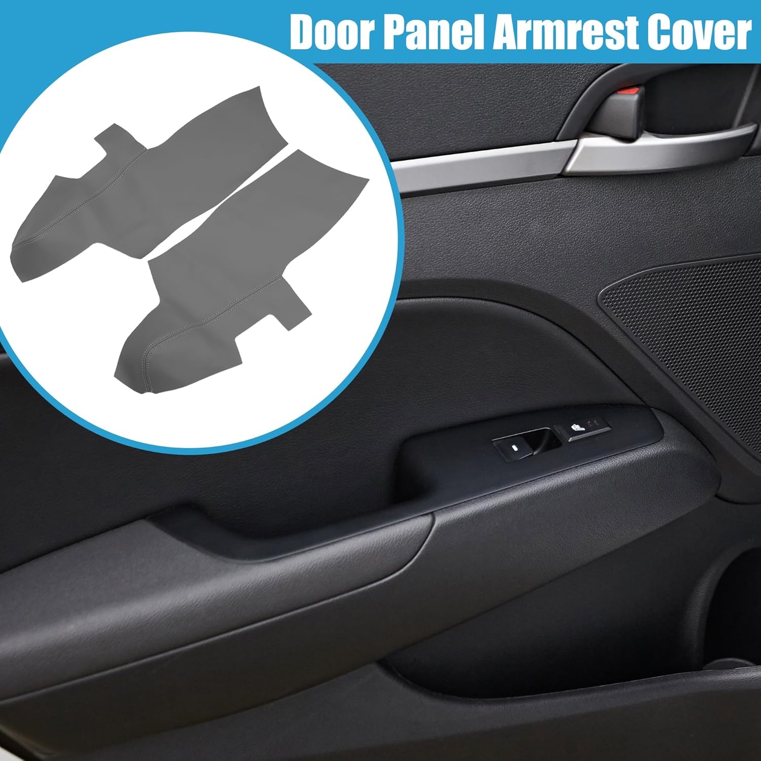 Armsteunhoezen Deurpaneel Hyundai Santa Fe 2006-2012 Grijs Microvezel Leer 74% Korting