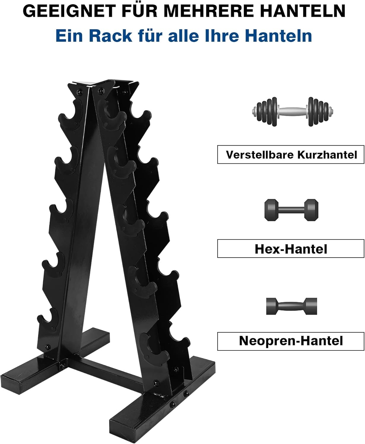Dumbbell Rek: A-Frame 5 Lagen Staal | 90,7kg | -34%