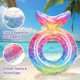 Zeemeerminstaart Zwemring Regenboog/Zilver/Paars (58cm) - 32% Korting!