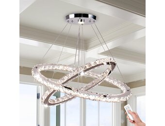 Finktonglan Kristallen Kroonluchter | 2-Ringen | 3 Kleuren | 29% Korting