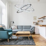 Finktonglan Kristallen Kroonluchter | 2-Ringen | 3 Kleuren | 29% Korting