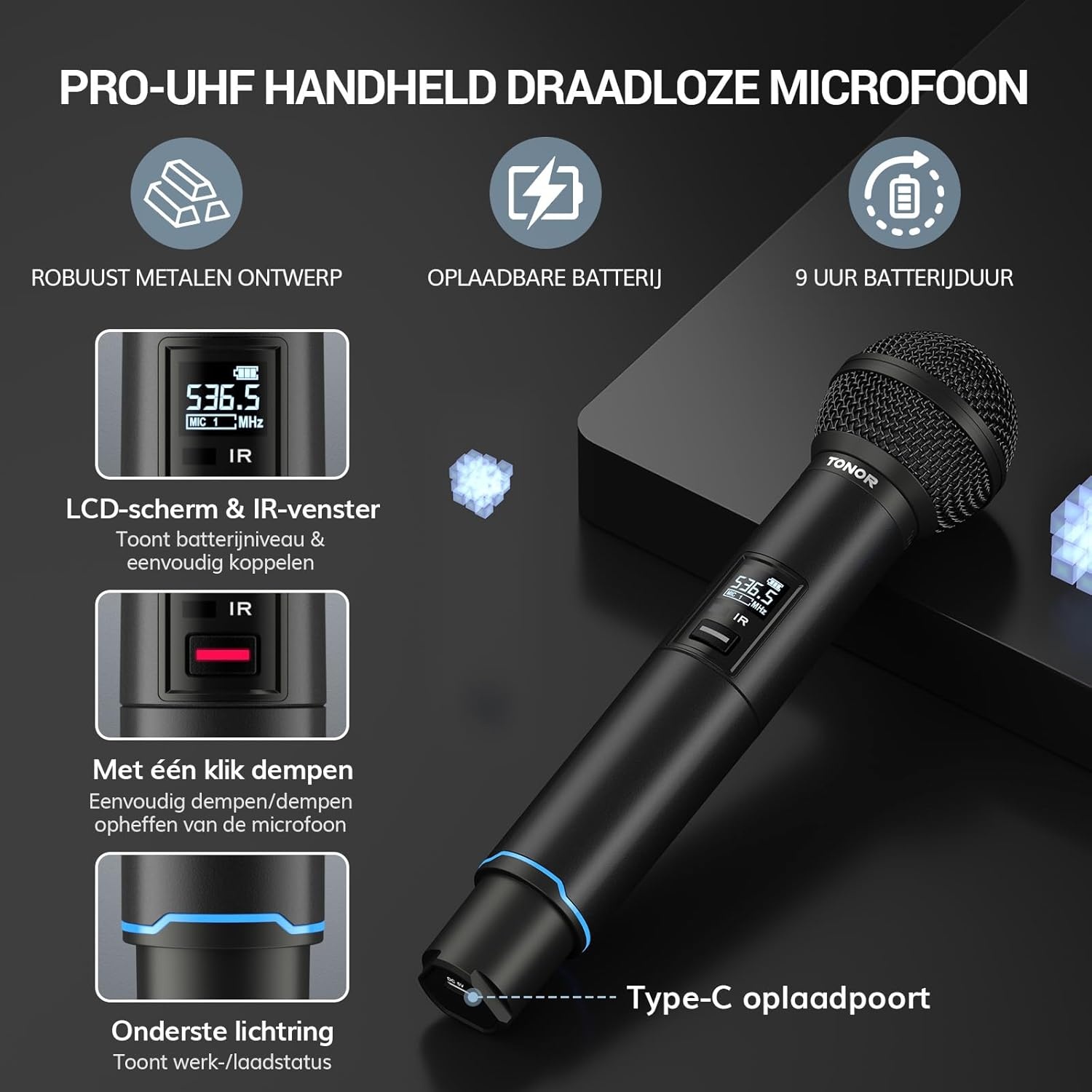 Draadloos Microfoonsysteem TW750 | 30% Korting | 100m Bereik