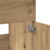 Badkamerkast met Spiegel - Bewerkt Hout Artisanaal Eikenkleurig - 43% Korting