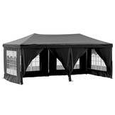 Inklapbare Partytent met Zijwanden - 3x6m Zwart - 35% Korting
