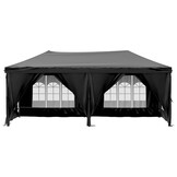 Inklapbare Partytent met Zijwanden - 3x6m Zwart - 35% Korting