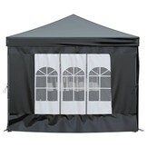 Inklapbare Partytent met Zijwanden - 3x6m Zwart - 35% Korting