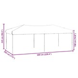 Inklapbare Partytent met Zijwanden - 3x6m Zwart - 35% Korting