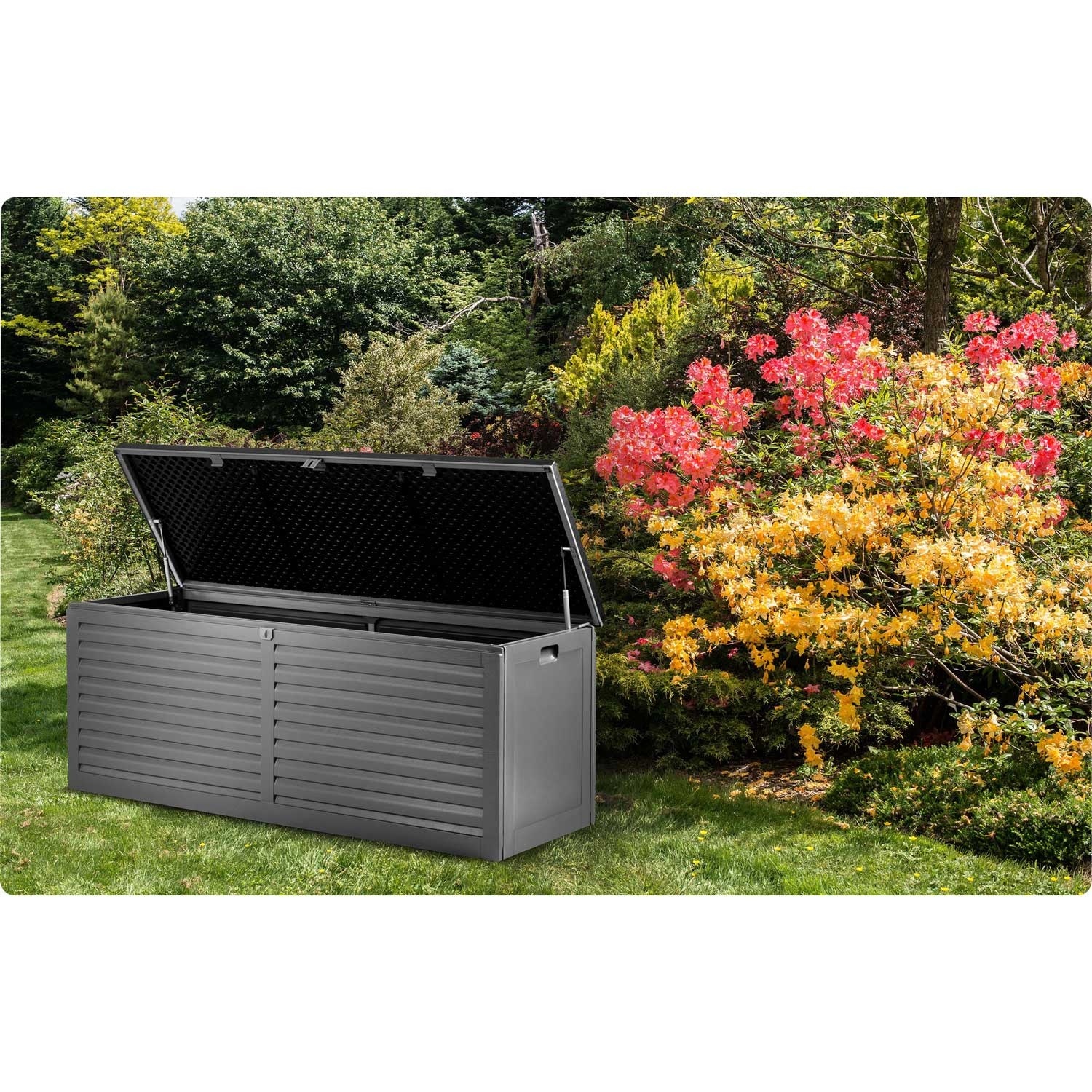 Tuinkist Zwart Kunststof 390L | 39% Korting