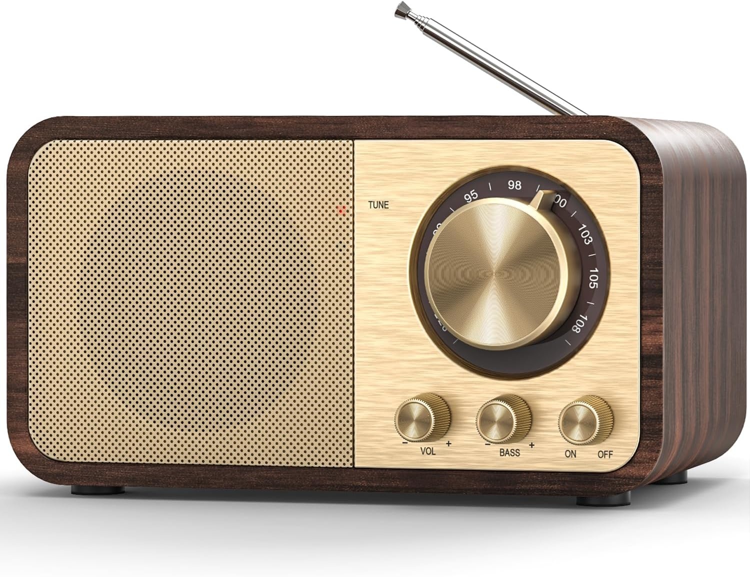 Retro Bluetooth Radio Houtkleurig - 33% Korting!
