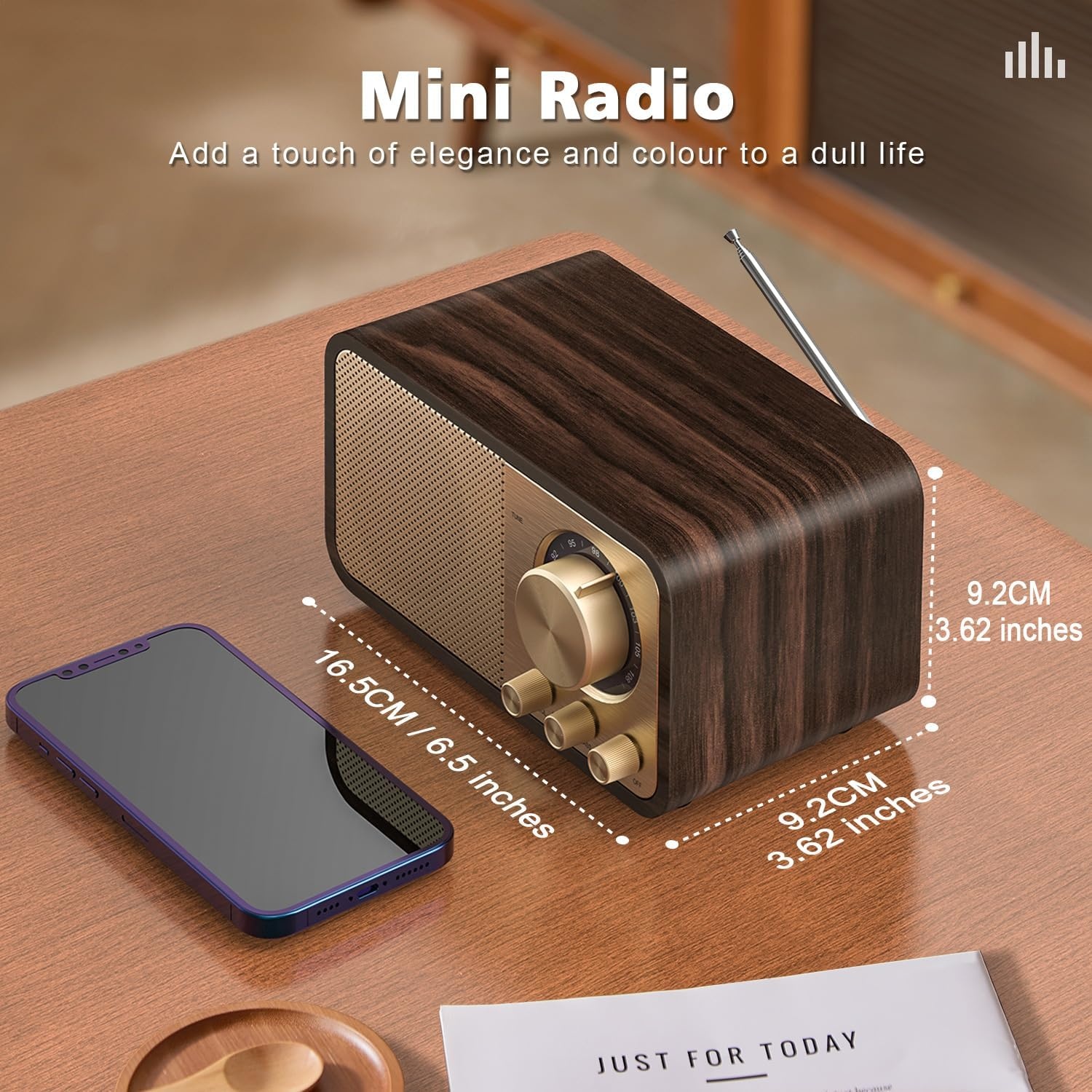 Retro Bluetooth Radio Houtkleurig - 33% Korting!
