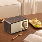 Retro Bluetooth Radio Houtkleurig - 33% Korting!